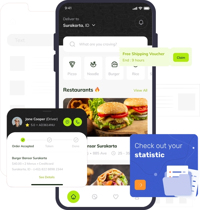 On demand food delivery app development