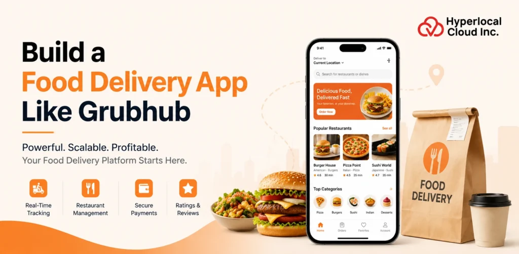 Build a Food Delivery App Like Grubhub: Cost, Features & Revenue