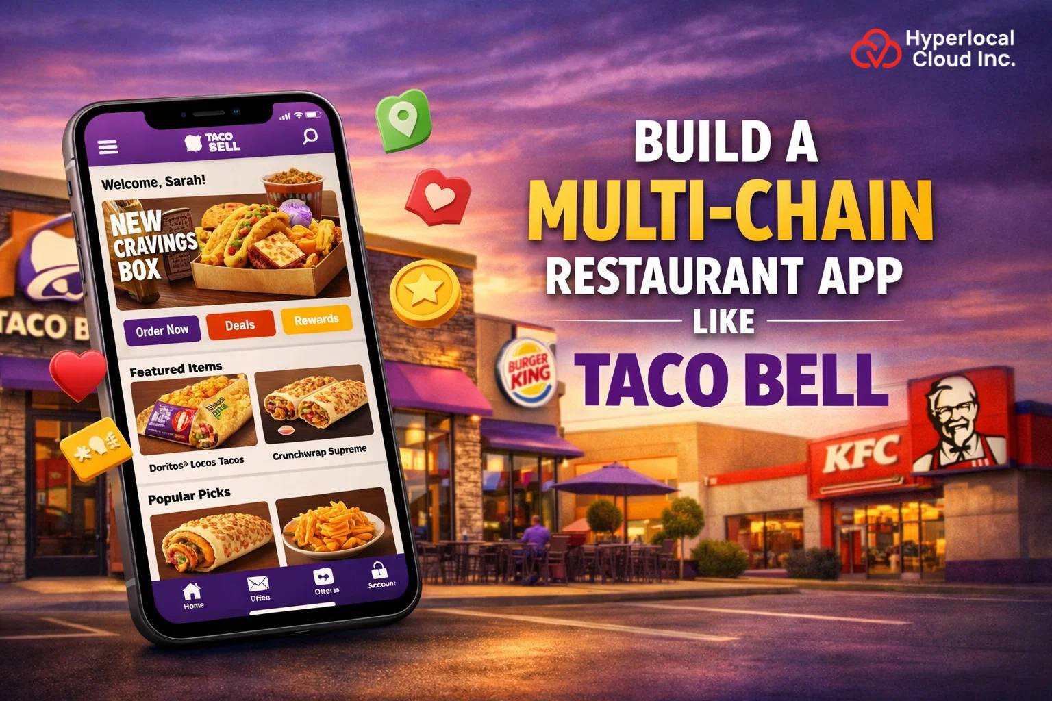 multi-chain restaurant app like taco bell