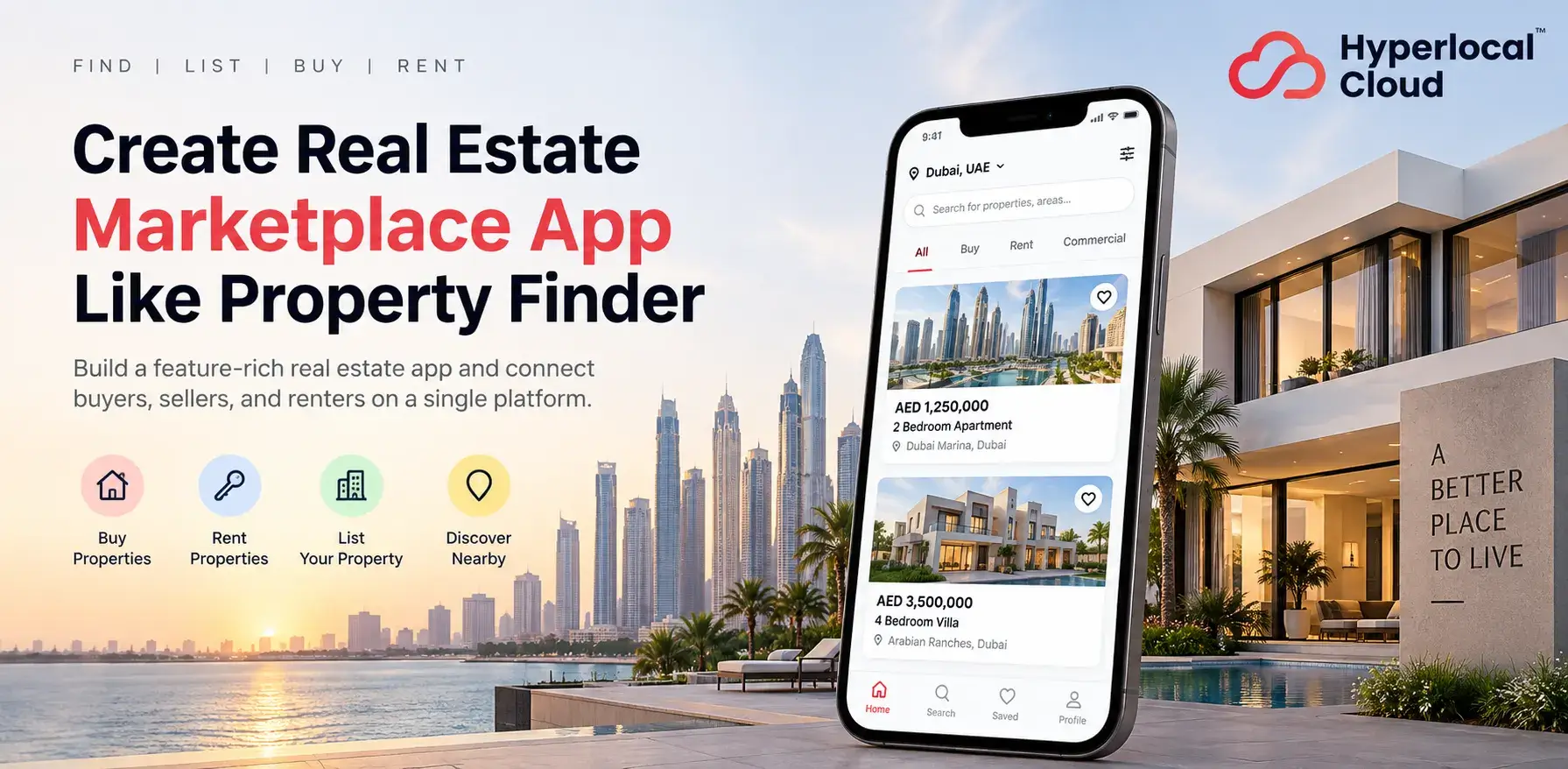 Property Finder Clone App | Create Real Estate Marketplace App Like Property Finder