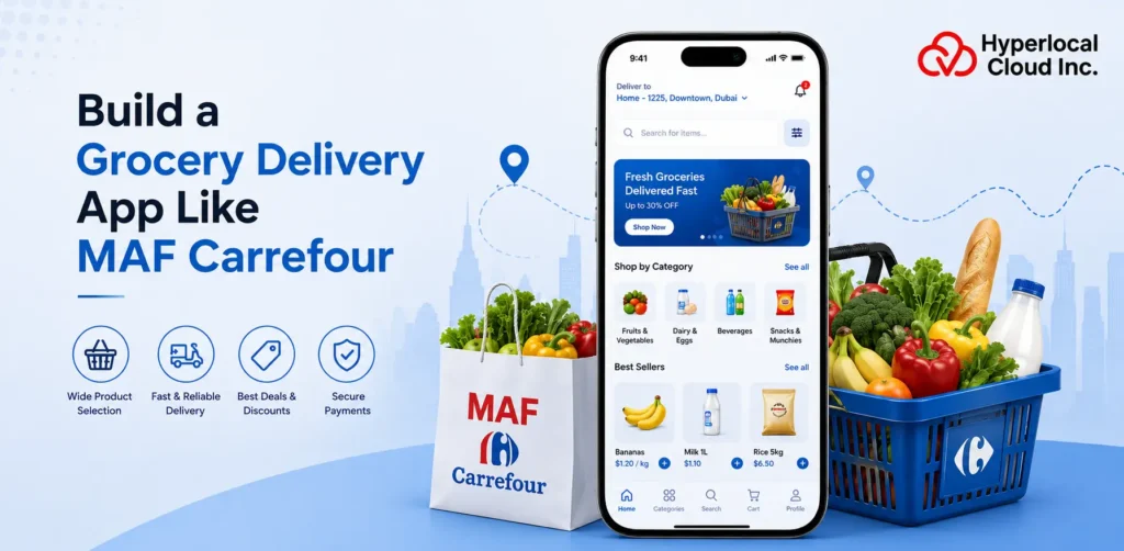 Steps to Build a Grocery Delivery App Like MAF Carrefour